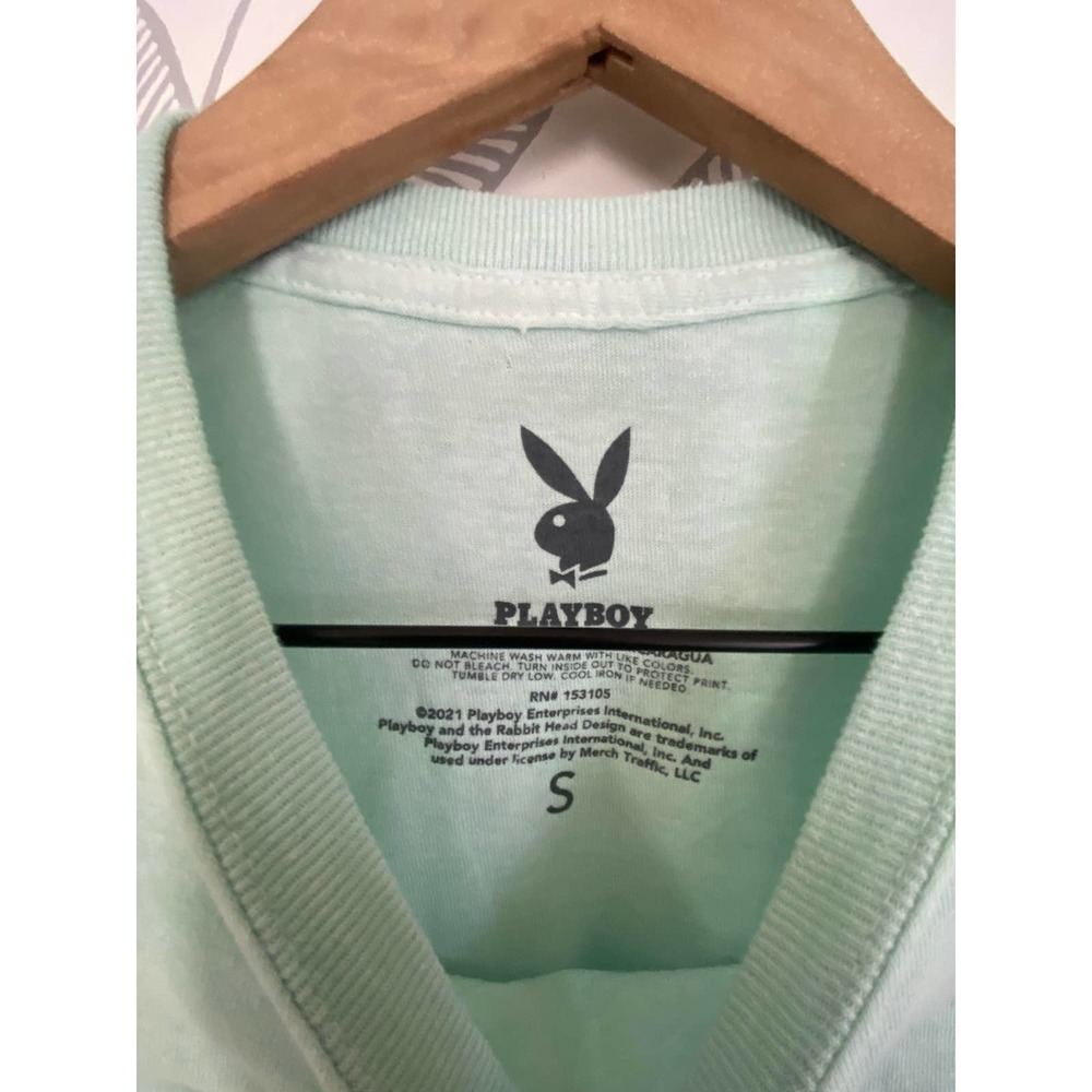 Playboy Teal Graphic T-shirt, Size S - Picture 3 of 3